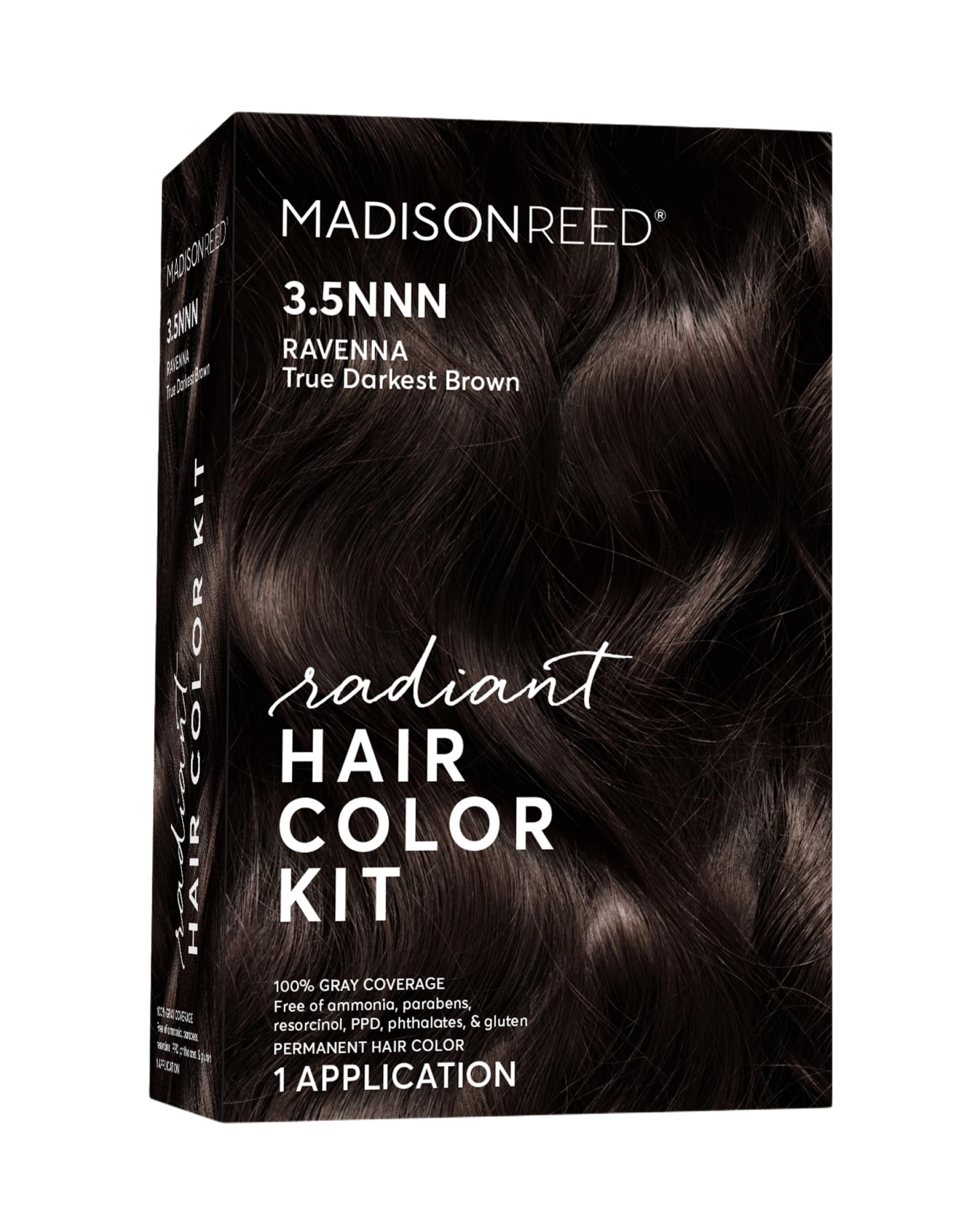 Madison Reed Radiant Color Kit Ravenna Brown packaging highlights at-home color convenience