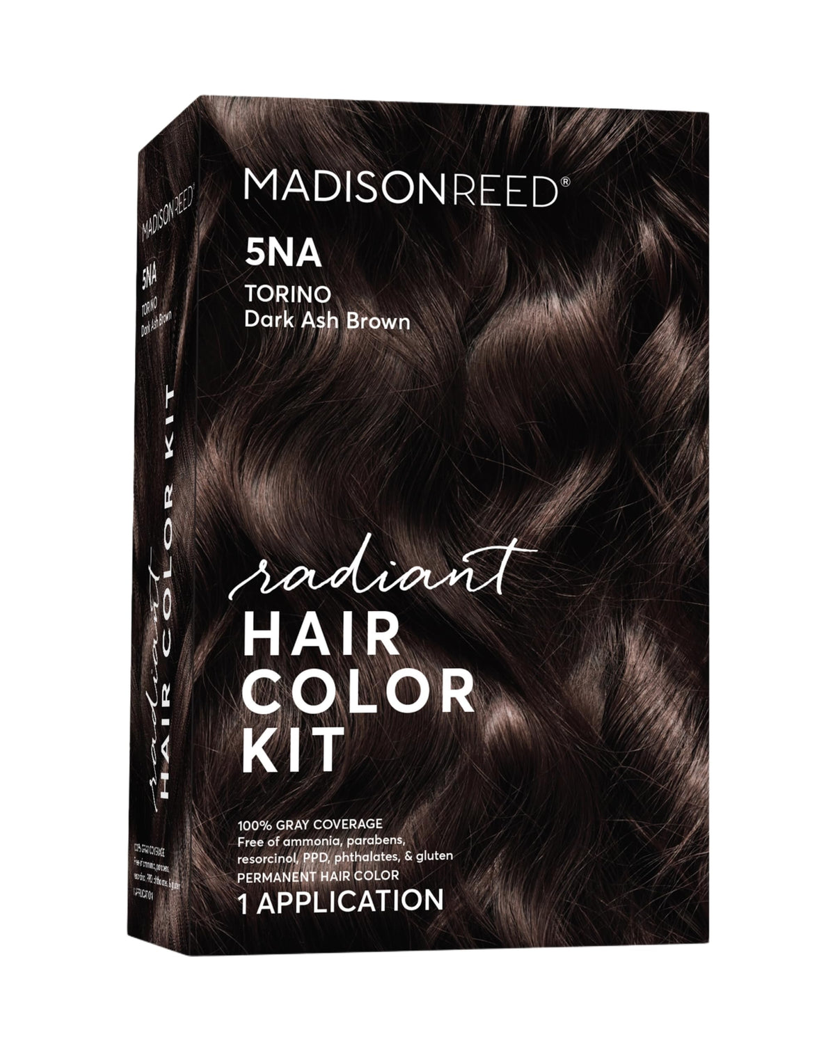 Madison Reed Radiant Color Kit Torino bottle pour demonstrates precise application for even gray coverage.