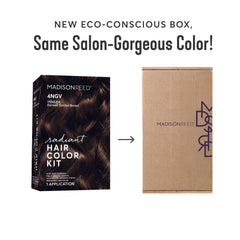 Madison Reed Radiant Color Kit Venezia Brown application demonstrates precise at-home color for even tones.