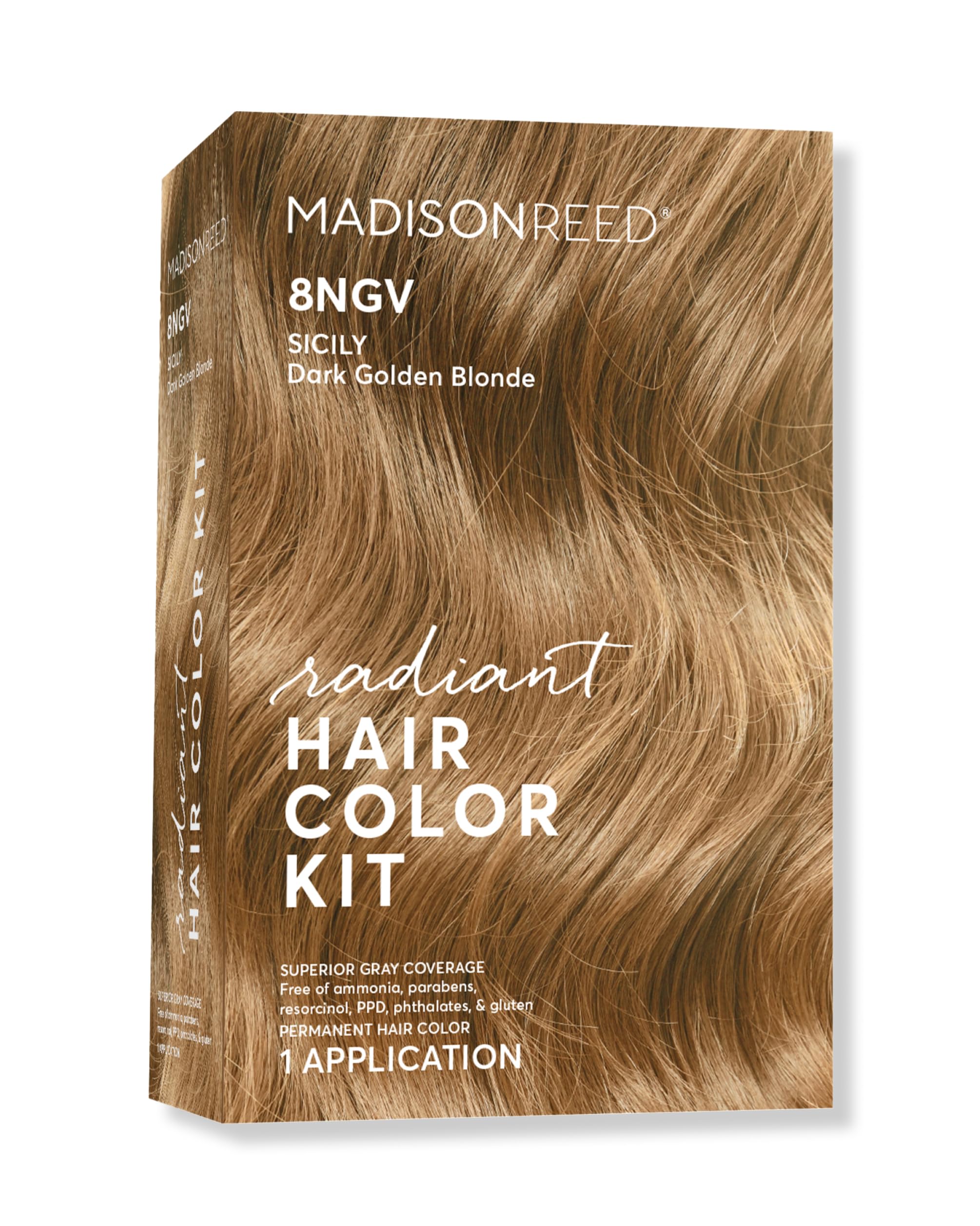 Madison Reed Radiant Hair Color Kit 8NGV pack, ideal for at-home gray coverage