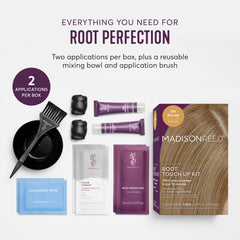 Madison Reed Root Perfection 10-minute application on hairline for quick touch-ups