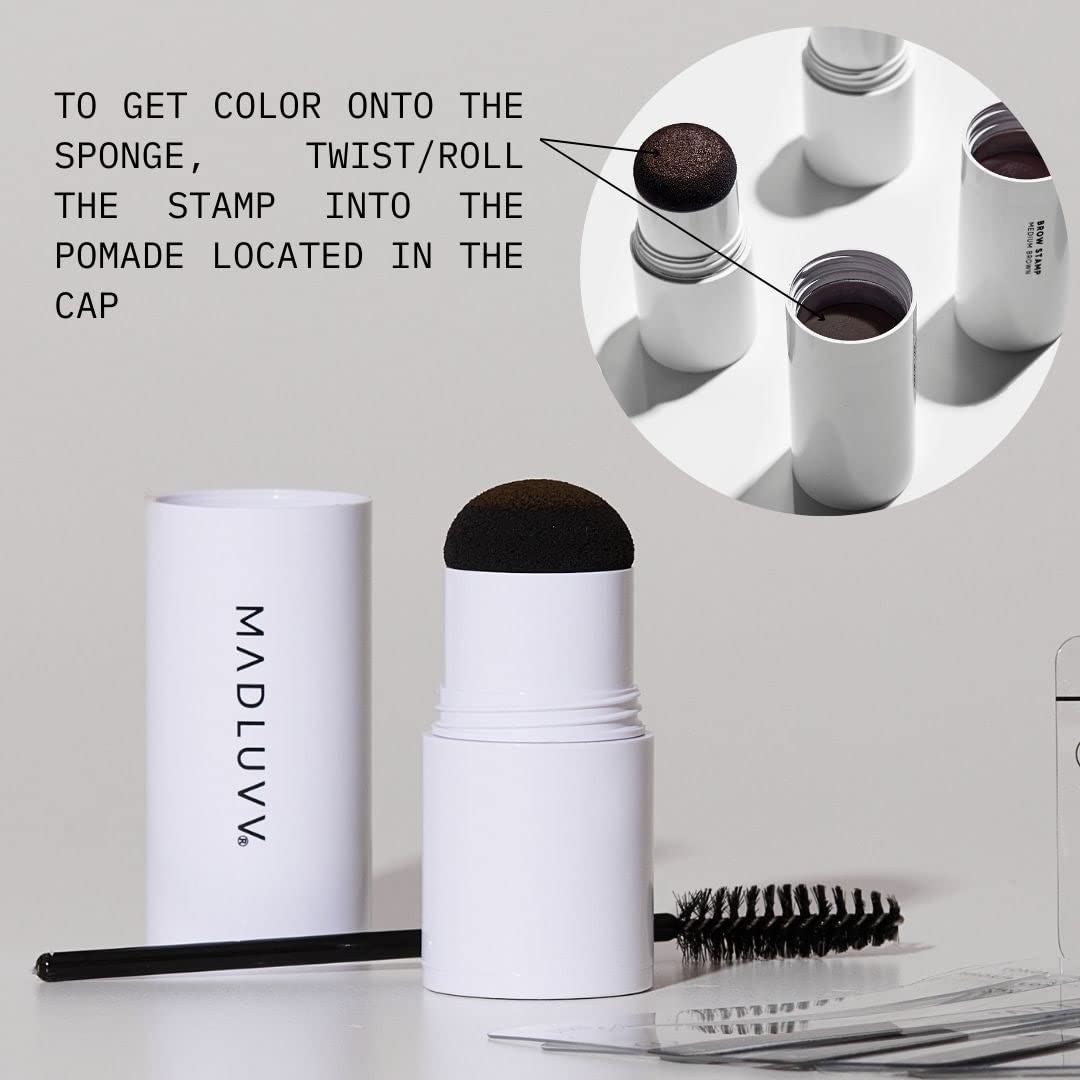 MADLUVV spoolie blending helps tidy and soften brow color.