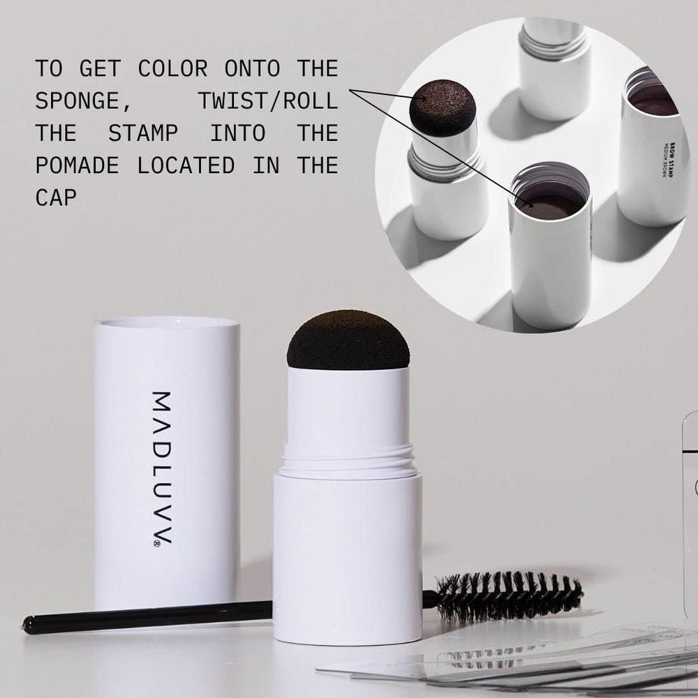 MADLUVV spoolie blending helps tidy and soften brow color.