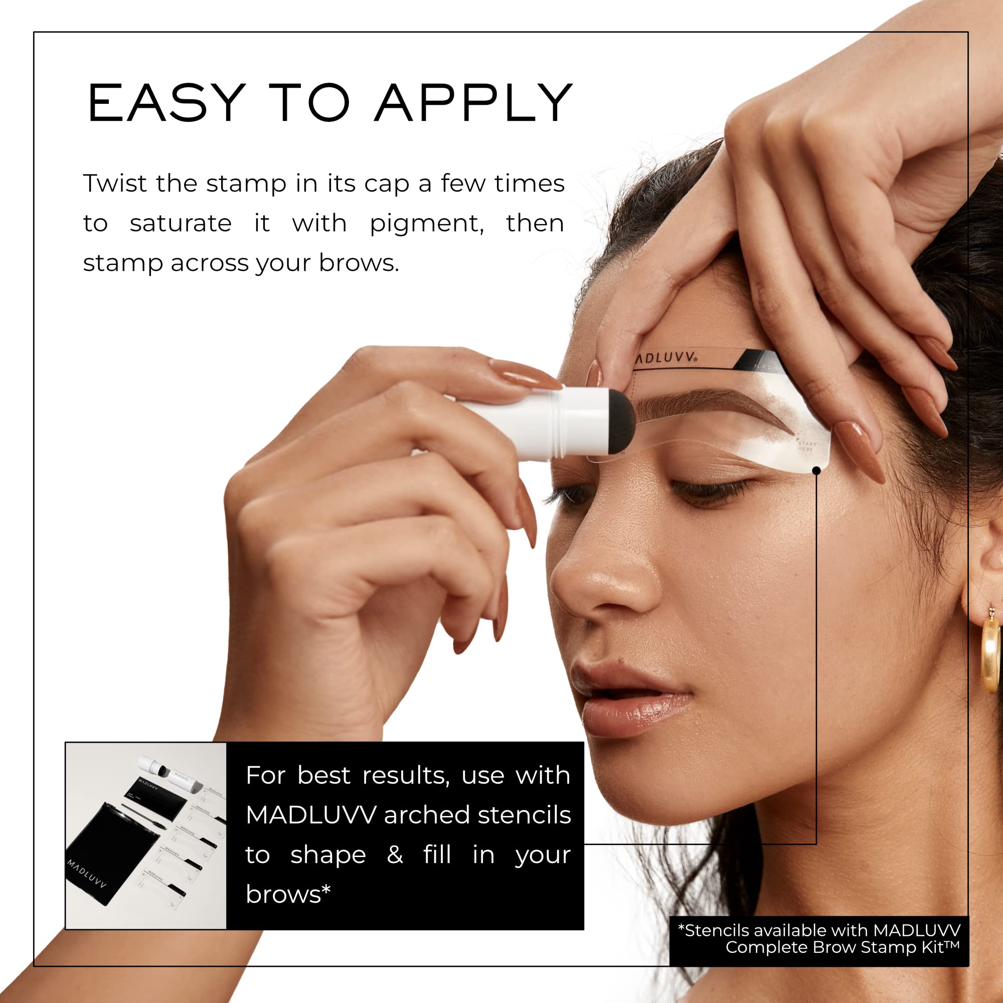 MADLUVV Brow Stamp Refill brow fill on brows creates fuller-looking arches