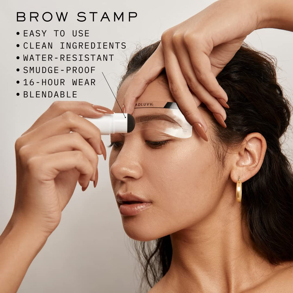 MADLUVV Brow Stamp Kit close-up edges show precise brow lines