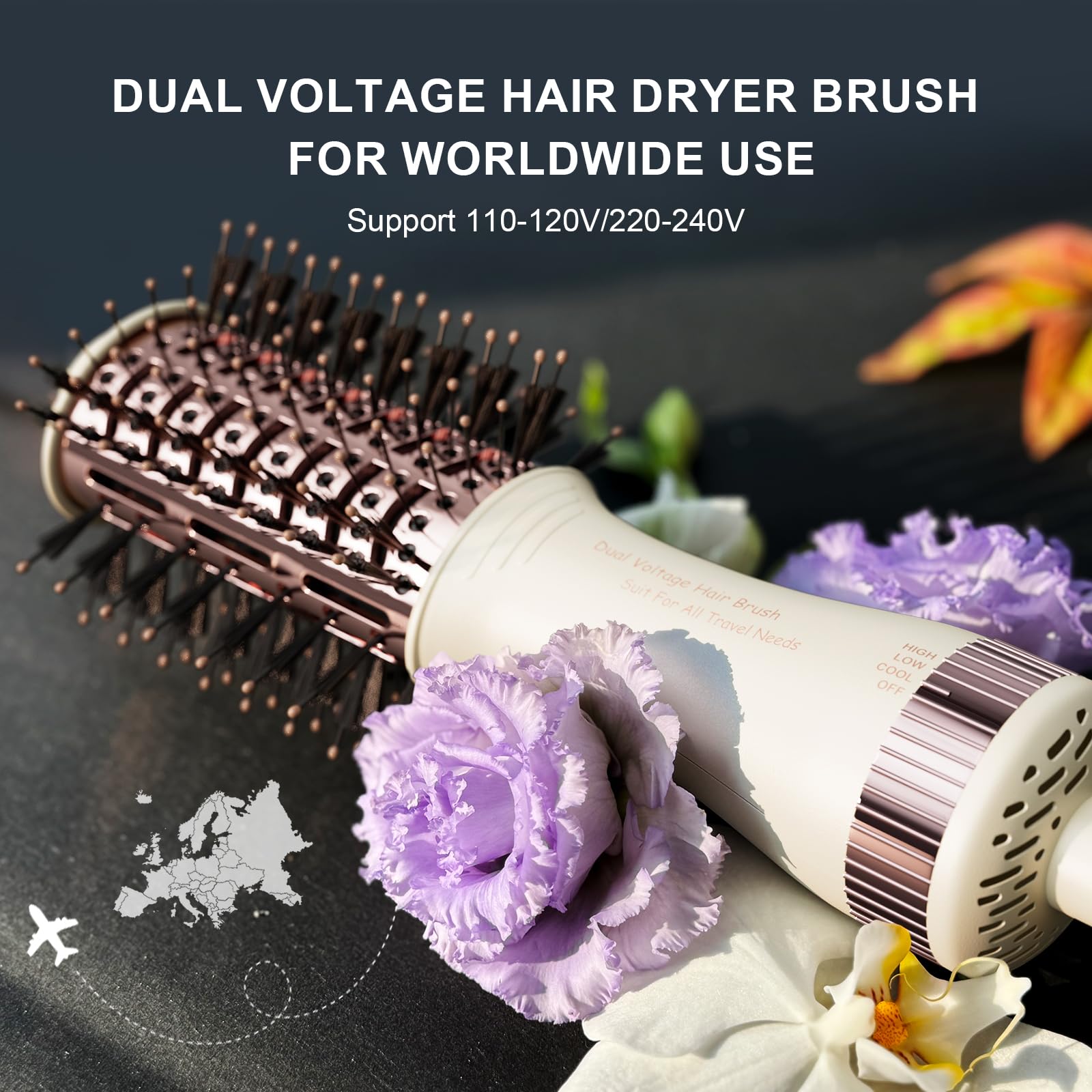 Madremía 4-in-1 styling tool combines dryer, straightener, curler, and volumizer.