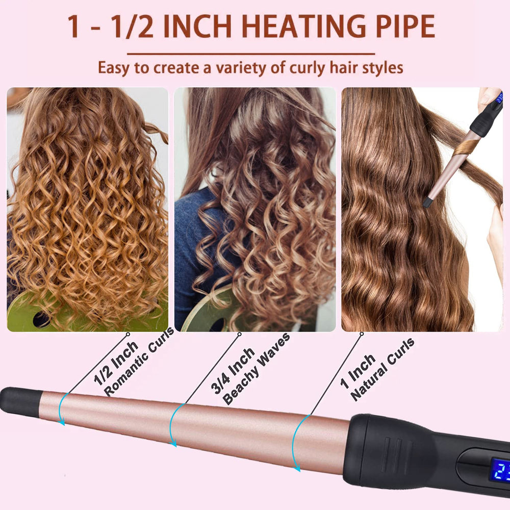 MADURIAO curling wand auto shut-off feature for safety and peace of mind