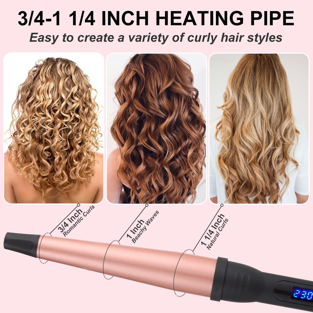 MADURIAO curling wand dual voltage design supports 100-240V for travel use.