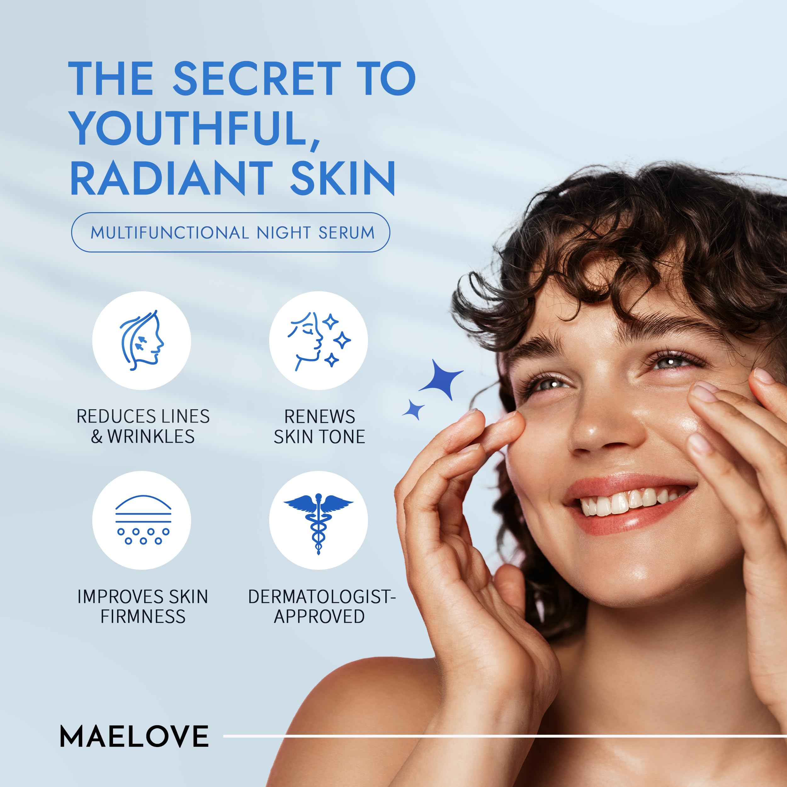 MAELOVE Moonlight Serum pump-dispense view for easy nightly application.
