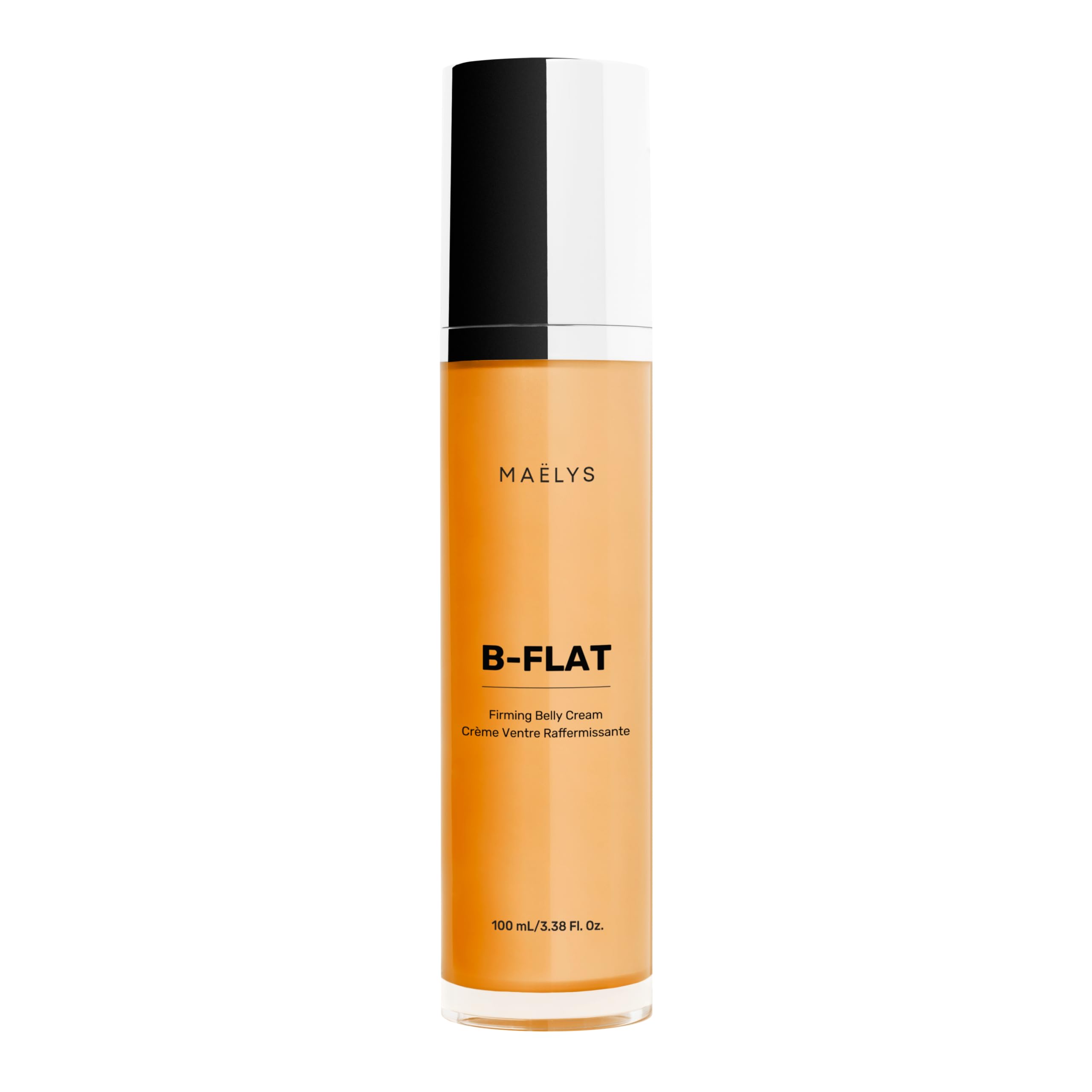 Maëlys B-FLAT belly cream tube for smooth, firmer-looking skin.