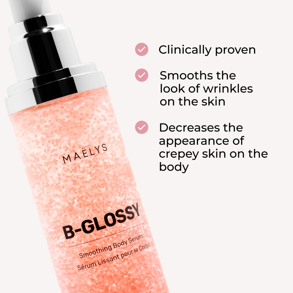 Maëlys B-GLOSSY serum hand-application showing easy daily body hydration