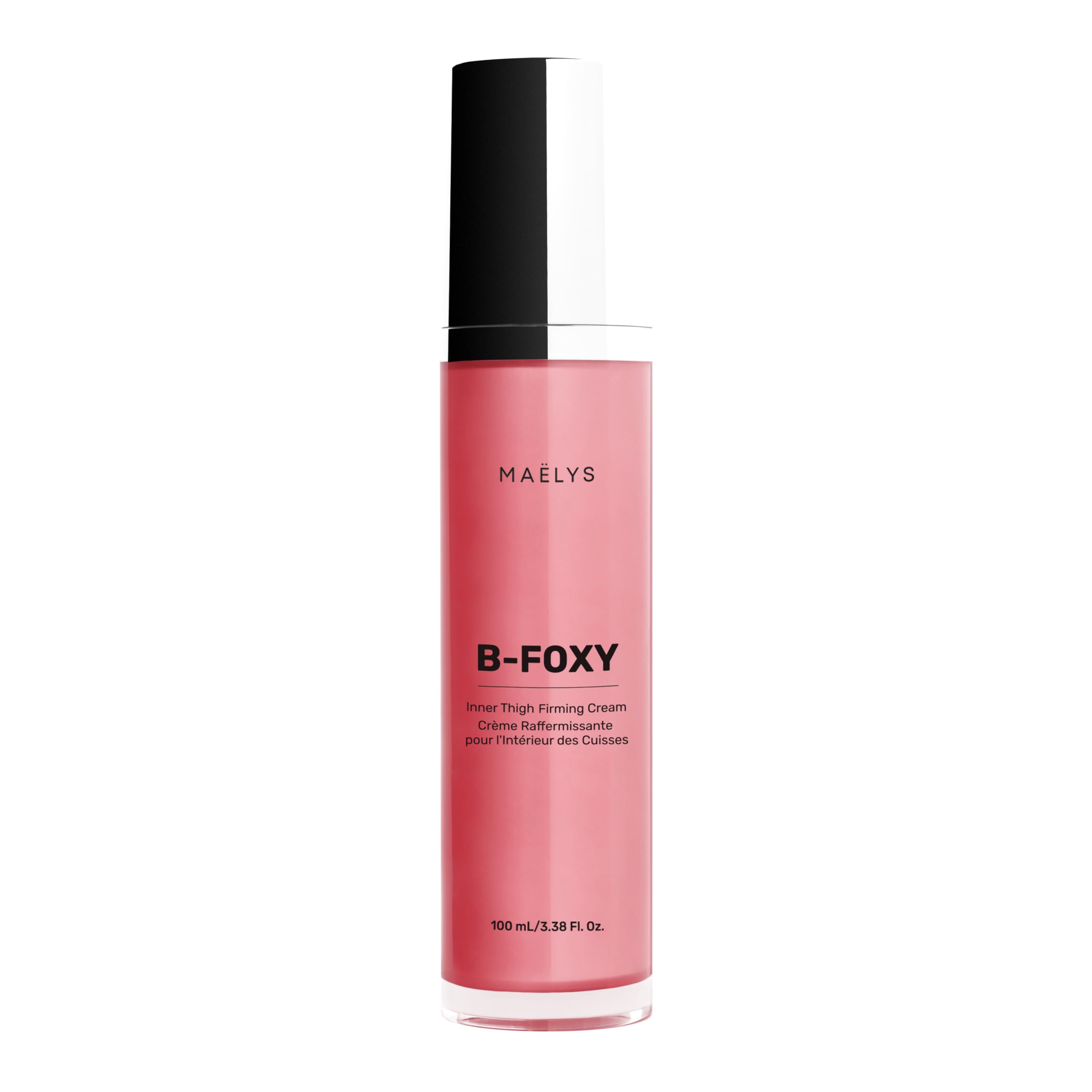 MAËLYS B-FOXY inner-thigh cream tube shows firmer-looking thighs and smoother skin.