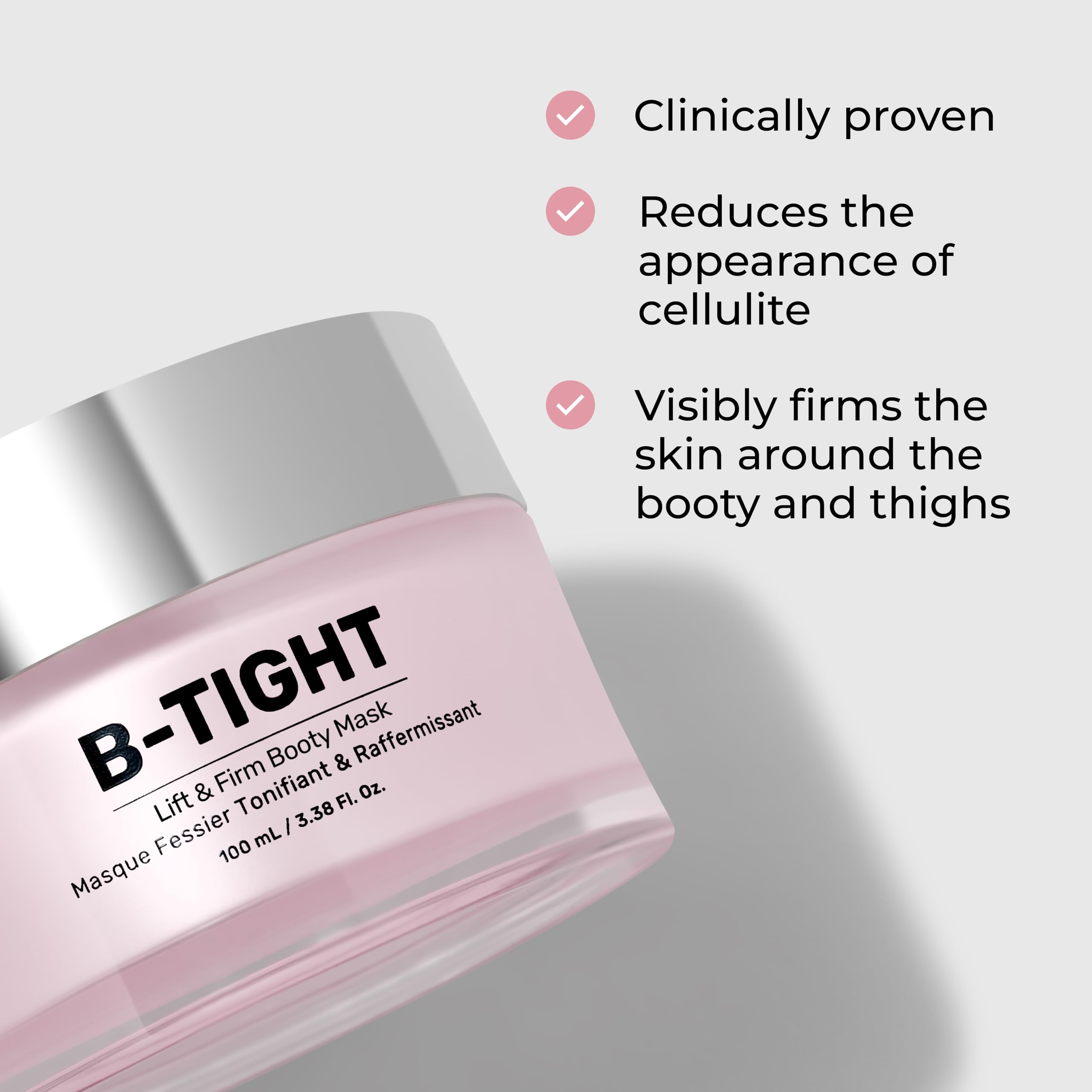 MAËLYS B-TIGHT texture close-up highlights creamy formula for easy, even application.