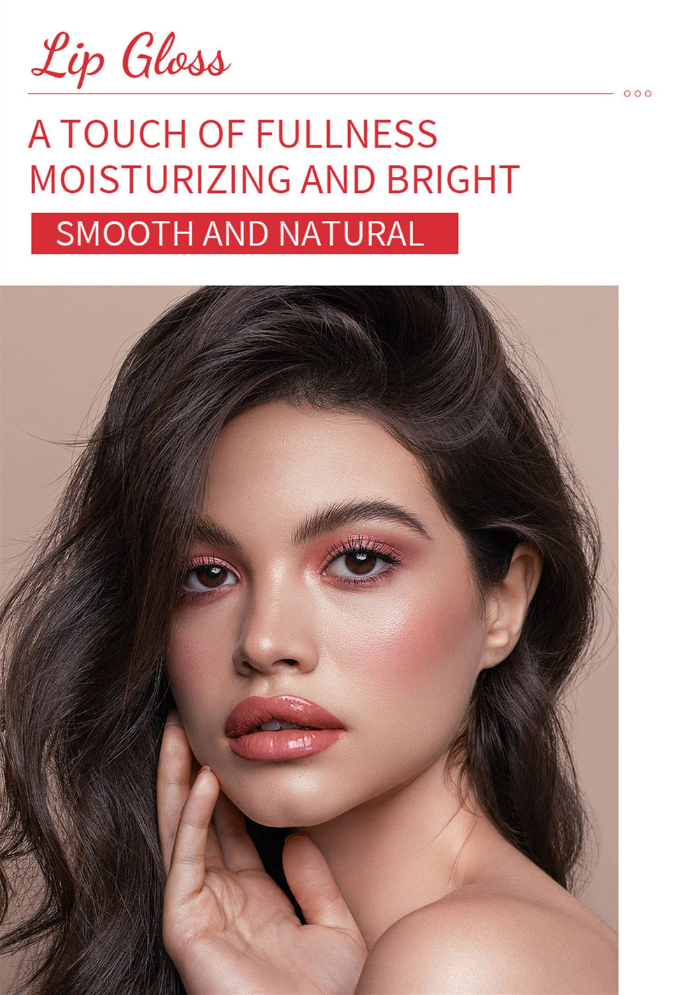 MAEPEOR lipgloss on lips shows glossy, smooth finish.