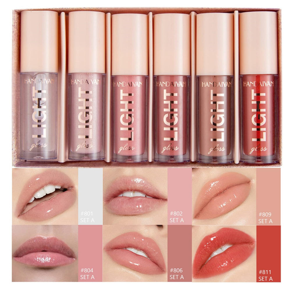 MAEPEOR lipgloss set 6pcs packaging shows premium gift-ready design.