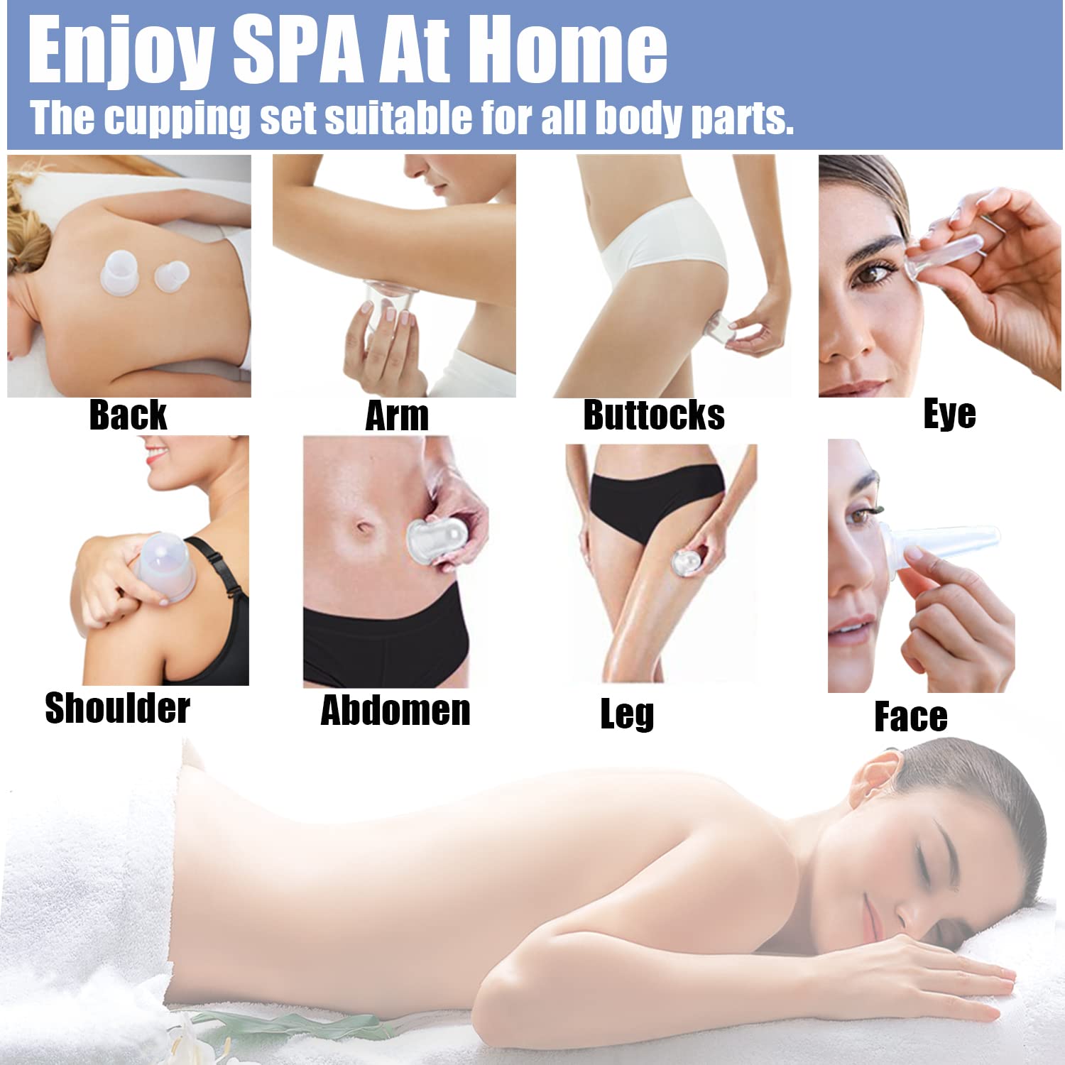 MAFLY anti-cellulite cup highlights home-use cellulite care possibilities and smoother appearances.