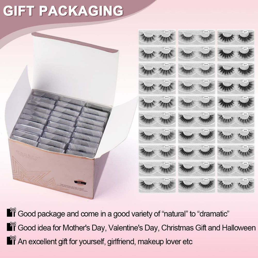 MAGEFY lashes 16-20mm length range for natural to dramatic accents