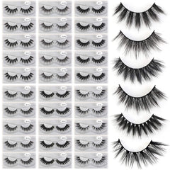 MAGEFY 30 Pairs Faux Mink Eyelashes pack with six styles for versatile looks