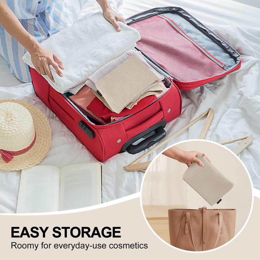 MageFY gift-ready beige makeup bag pair ideal for birthdays and special occasions
