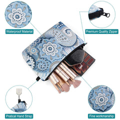 MAGEFY makeup bag with black zipper adds secure portability