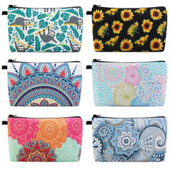 MAGEFY makeup bag with flower patterns for chic daily organization