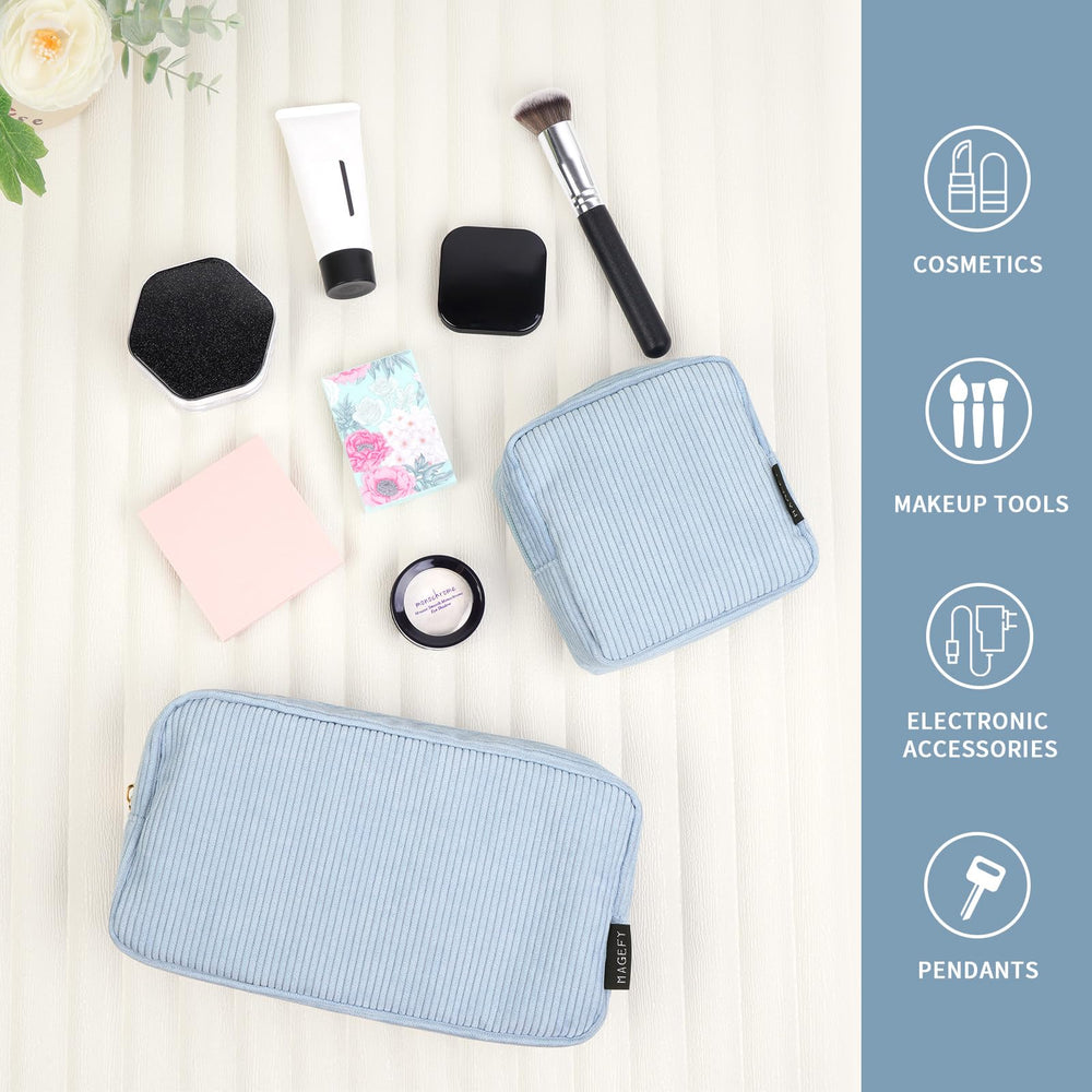 MAGEFY makeup bag in hand, portable and lightweight for daily use.