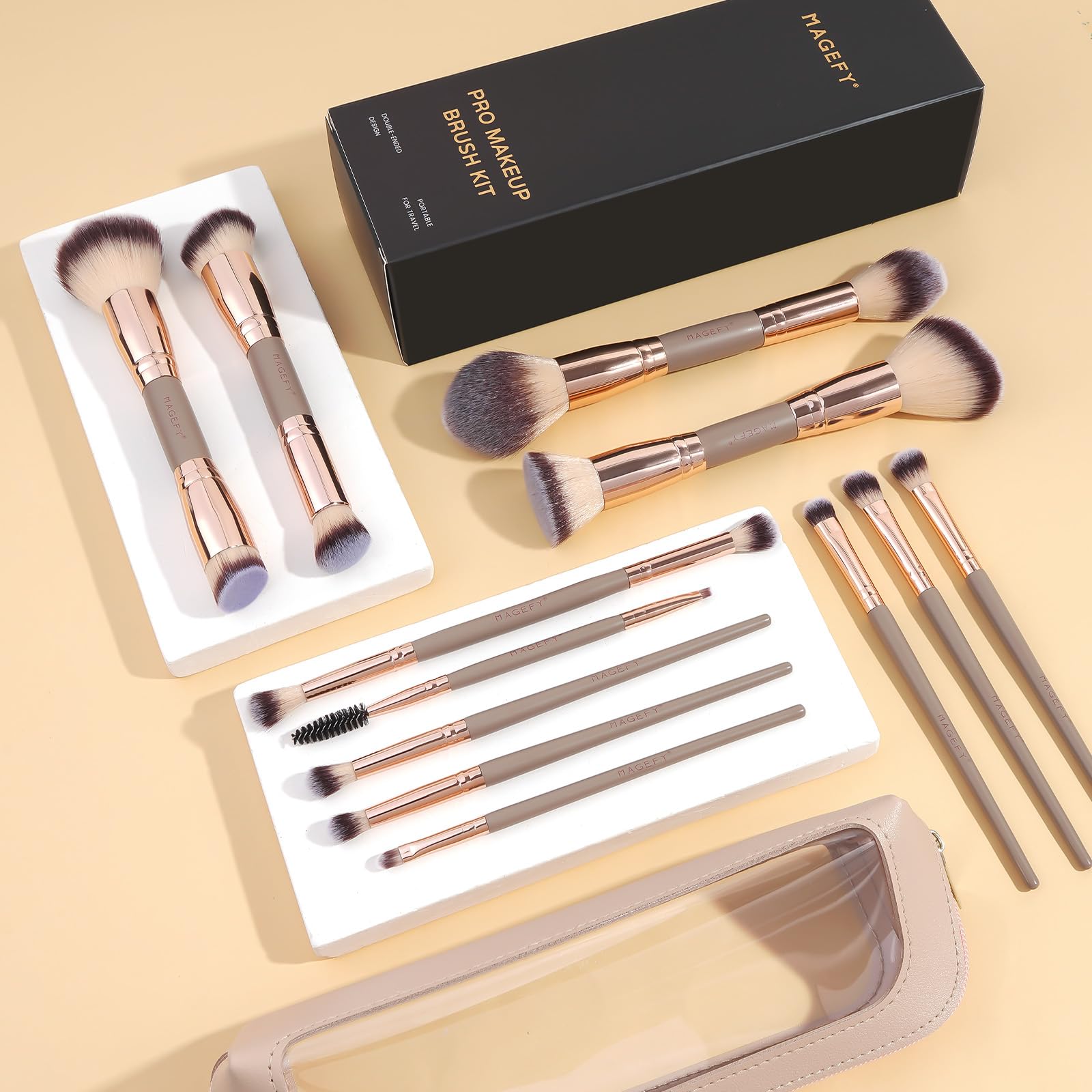 Magefy champagne packaging highlights chic aesthetics and on-trend look