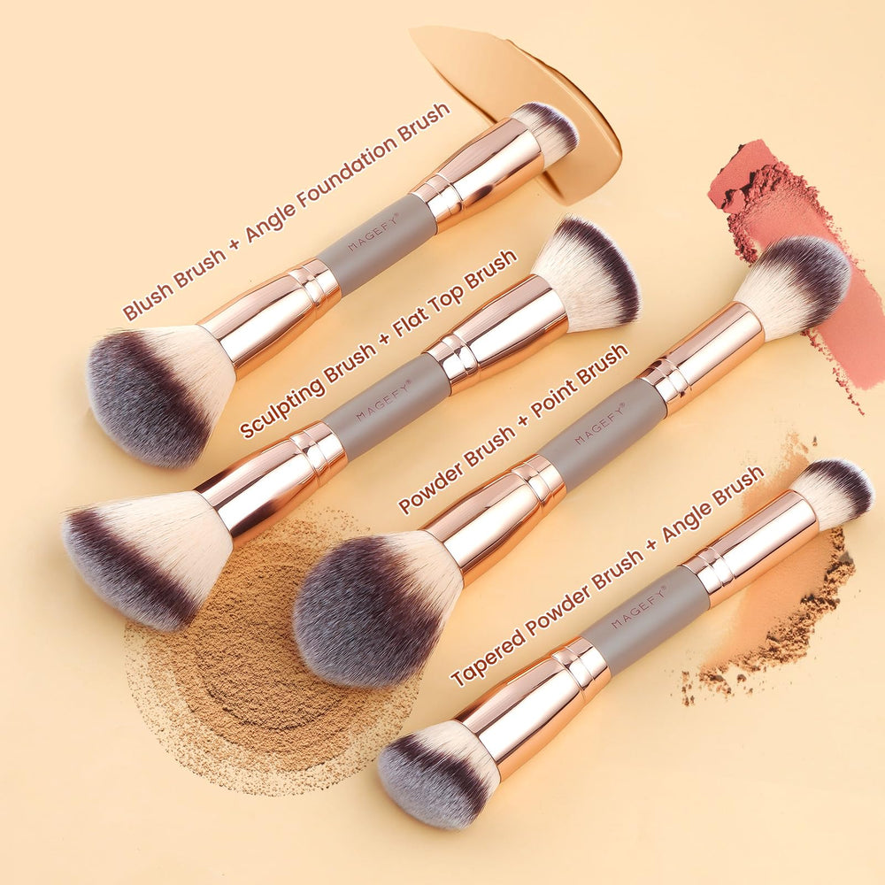 Magefy dual-ended face brushes enable foundation to contour in one tool