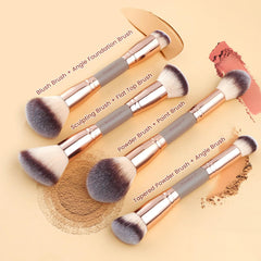 Magefy dual-ended face brushes enable foundation to contour in one tool