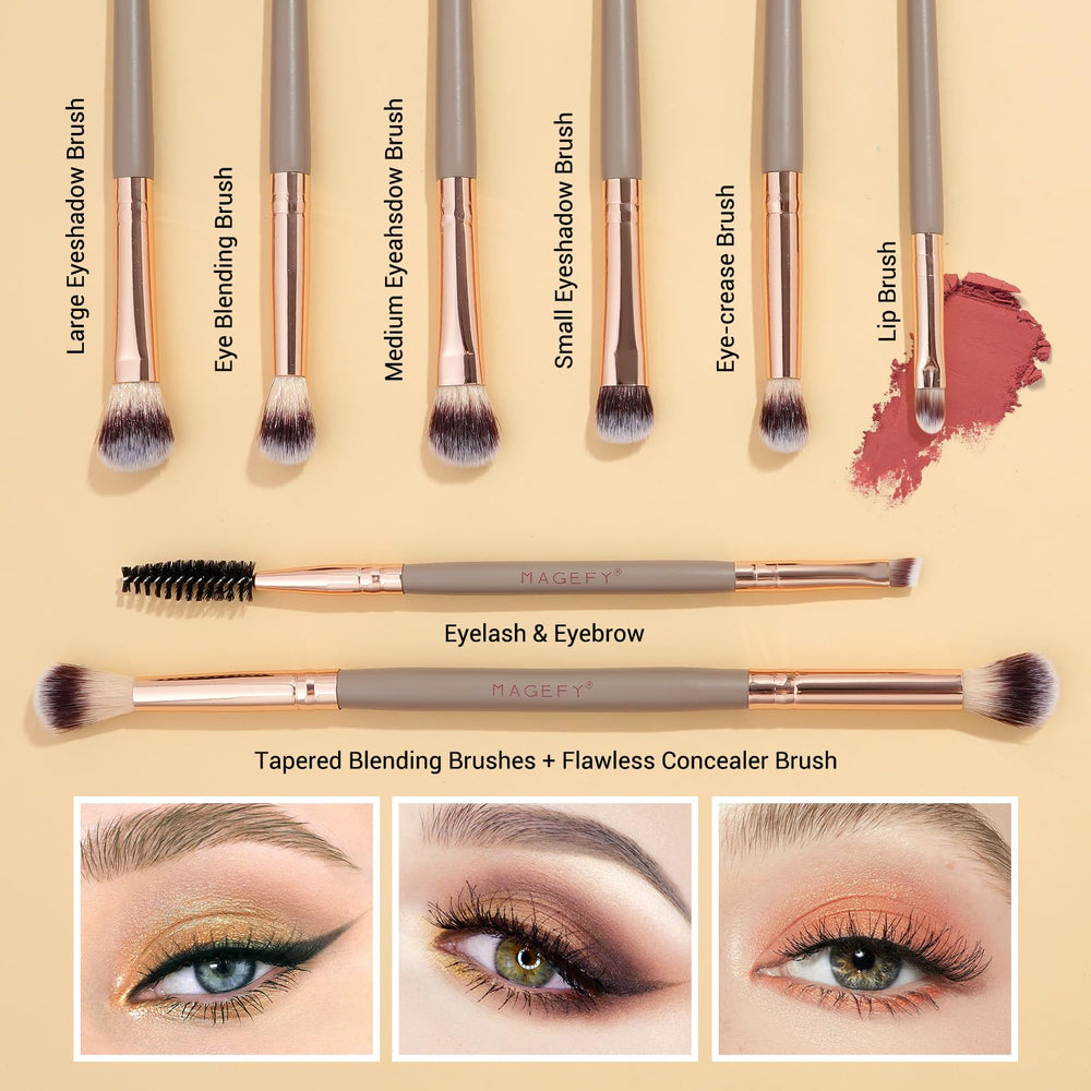 Magefy eye brush collection supports blending and precise application