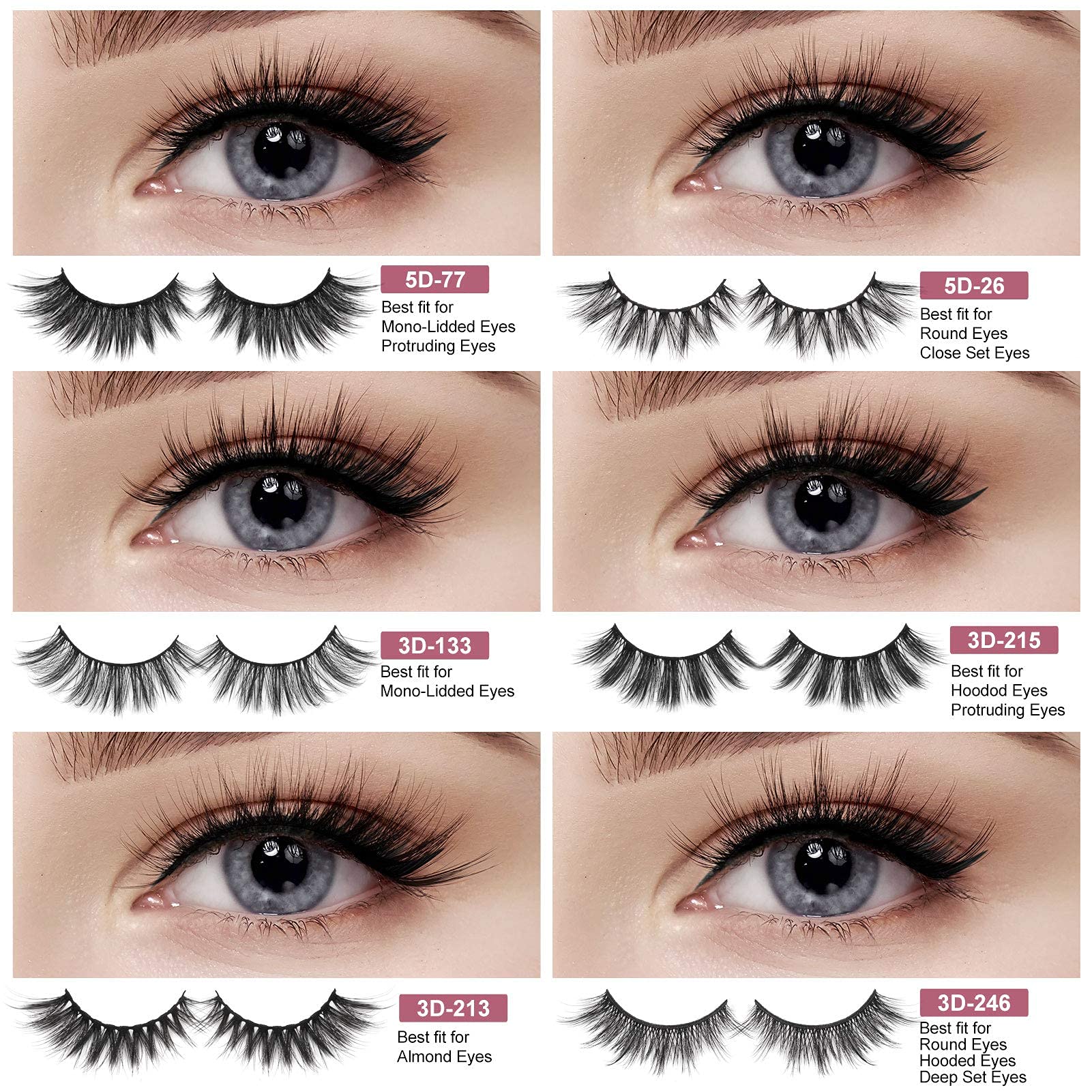 MAGEFY reusable lashes with portable boxes for easy storage