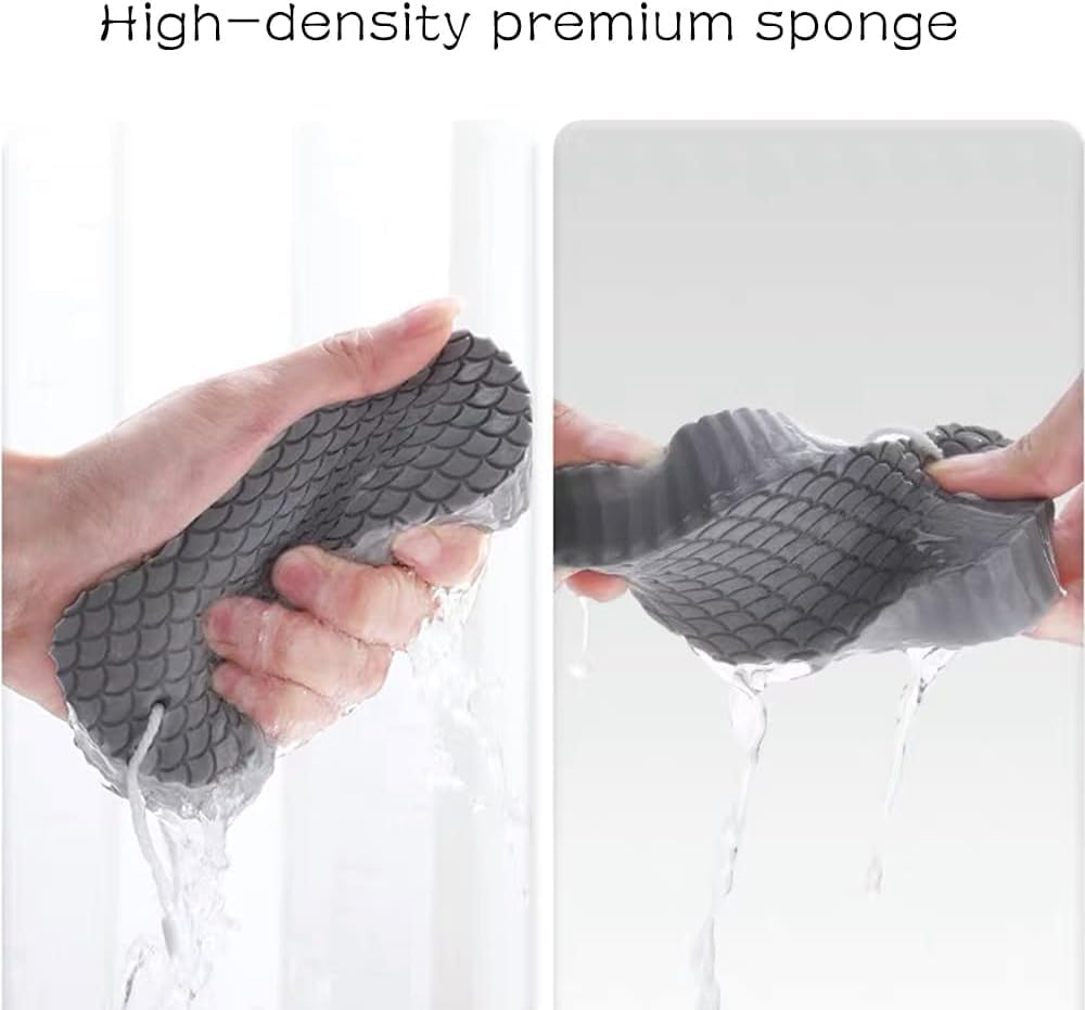 Magic Exfoliating Bath Sponge hanging rope design enables quick drying after use