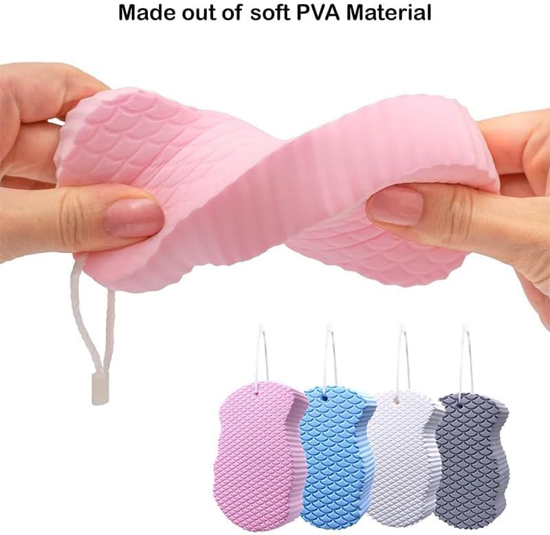 Magic Exfoliating Bath Sponge compact size shown for easy at-home spa routines