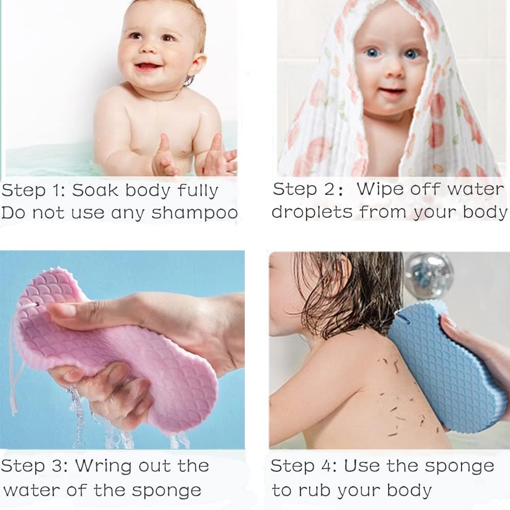 Magic Exfoliating Bath Sponge soft-touch material shown for painless exfoliation