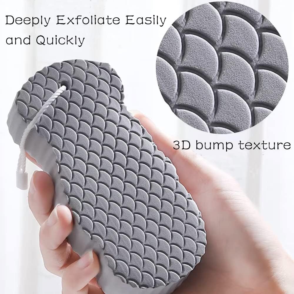 Magic Exfoliating Bath Sponge in a wet-use shower scene for daily cleansing