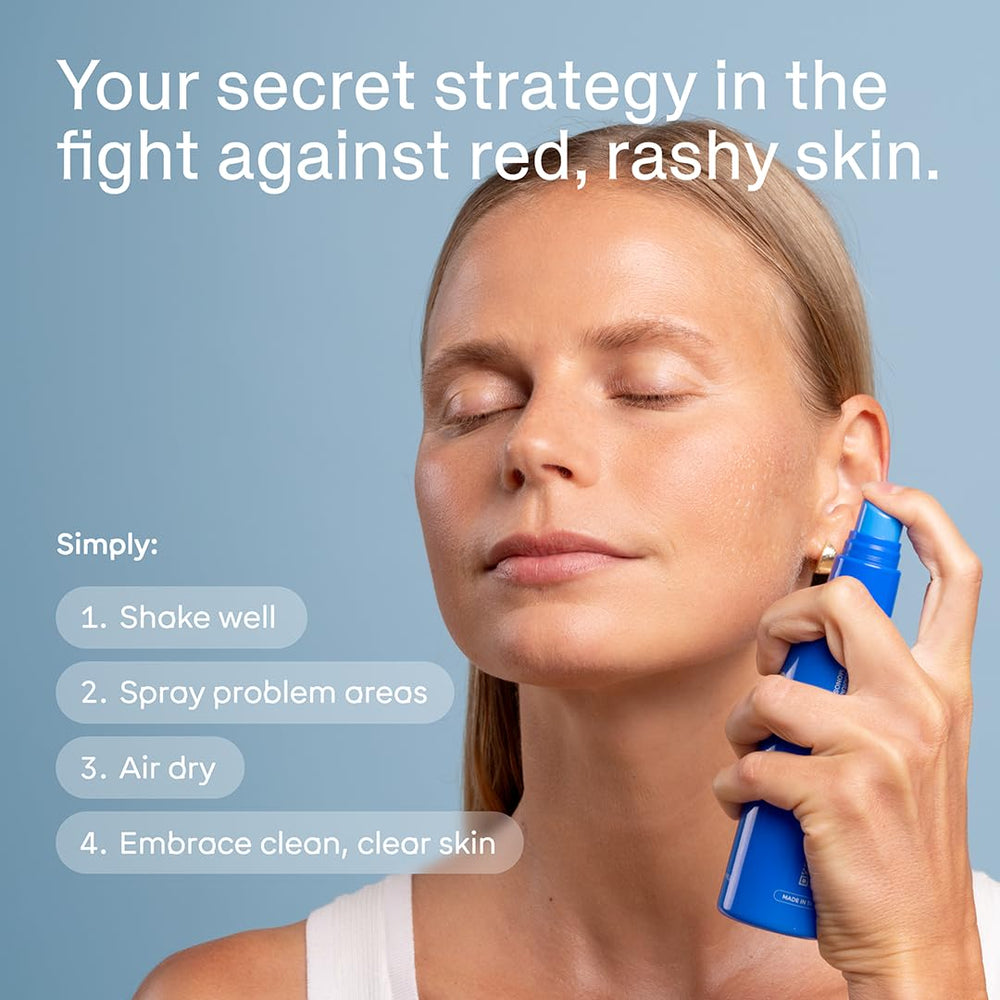 Magic Molecule drip-free spray on hand demonstrating quick hydration and cooling.