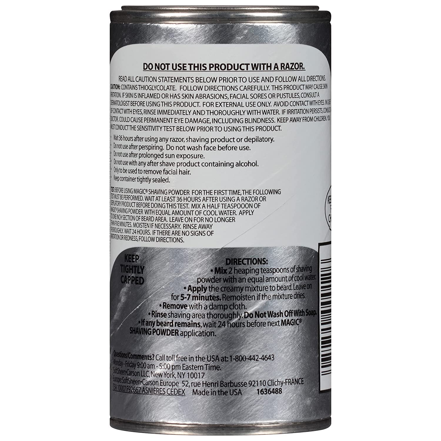 Magic Skin Conditioning Shaving Powder four-pack emphasizes value and plan-ahead routines.