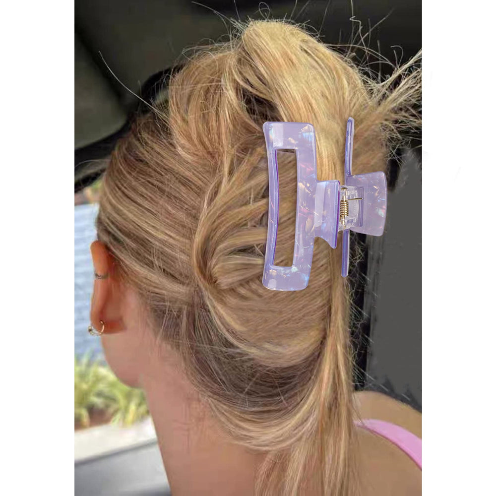 Magicsky pink hair clip secures messy buns during workouts or commutes