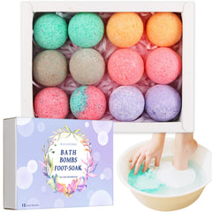 MAGIHERBE foot bath bombs pack for relaxing foot soaks after workouts.