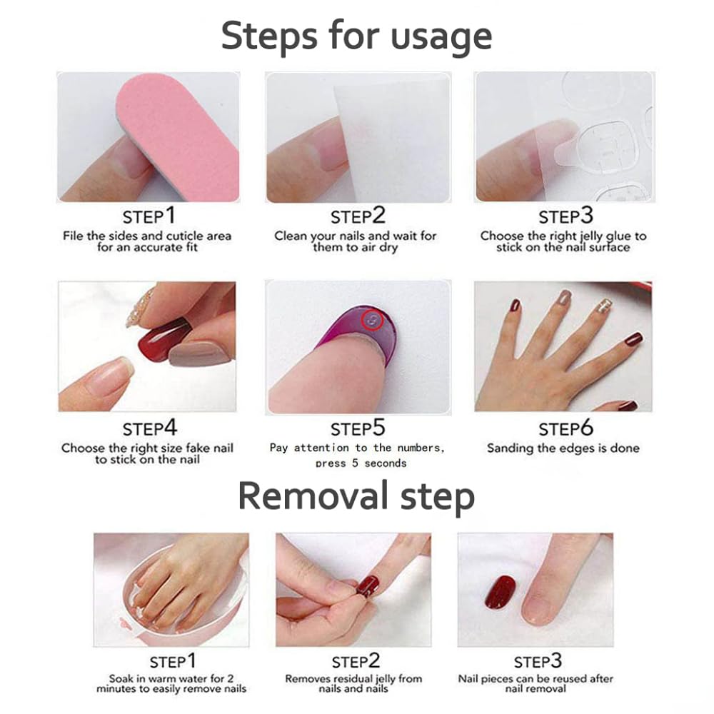 MAGLFELL size-chart reference helps choose a comfortable nail fit