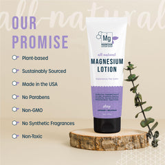 Magnesium Lotion Shop lavender-melatonin-bottle-closeup highlights magnesium content and soothing lavender aroma