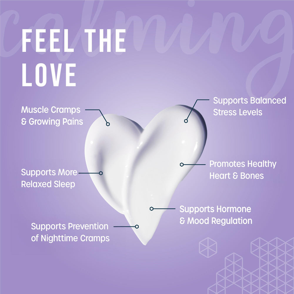 Magnesium Lotion Shop lavender-texture-application captures quick absorption and non-greasy finish