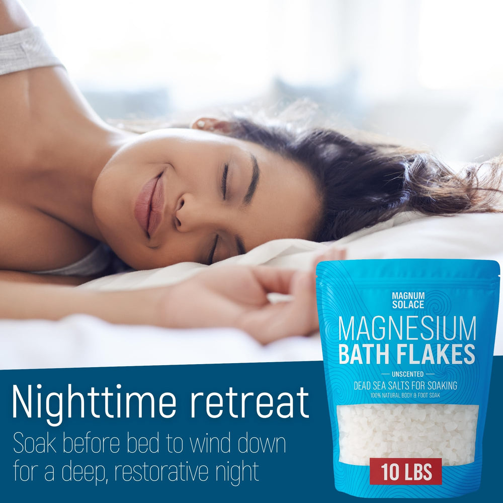 Magnum Solace bath scene shows a calming soak after a long day
