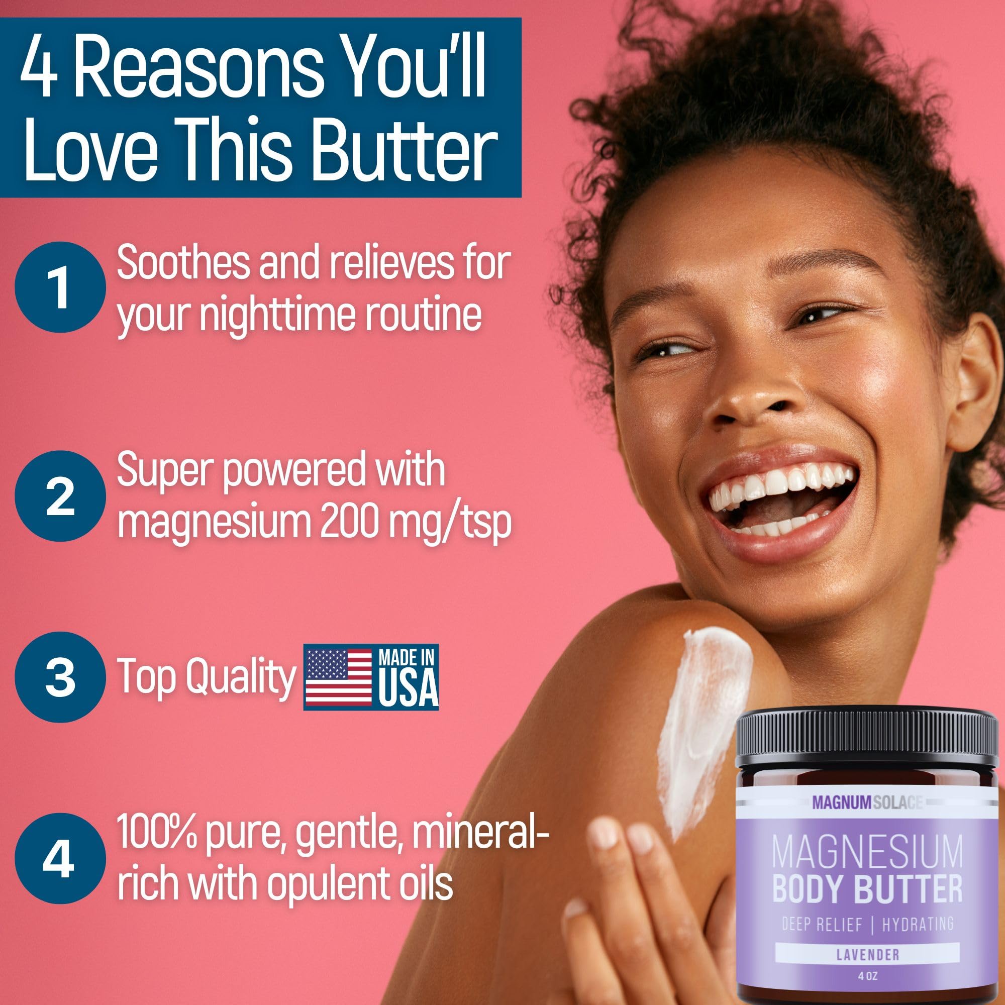 Magnum Solace body butter texture close-up shows rich, hydrating skin nourishment
