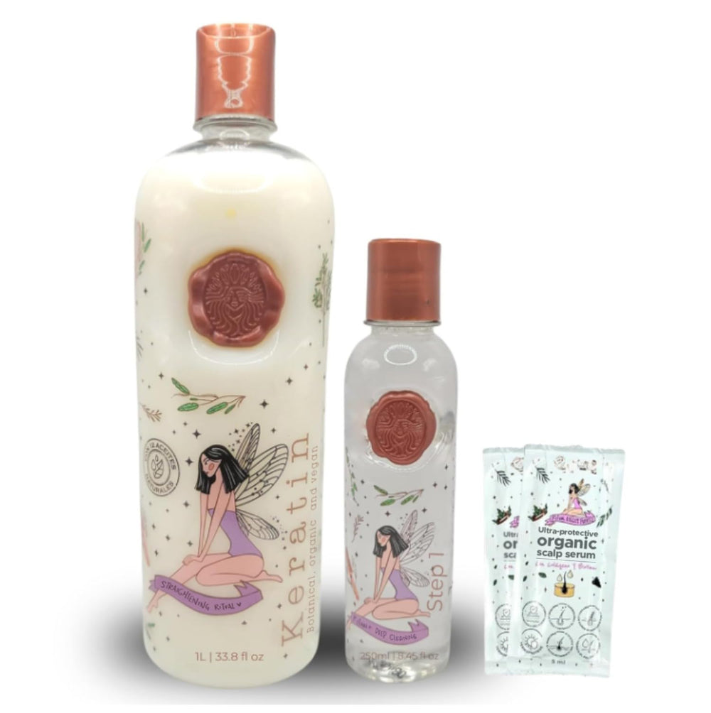MAIKE AMOUR Keratina Organica 1L bottle front with natural oils for glossy hair