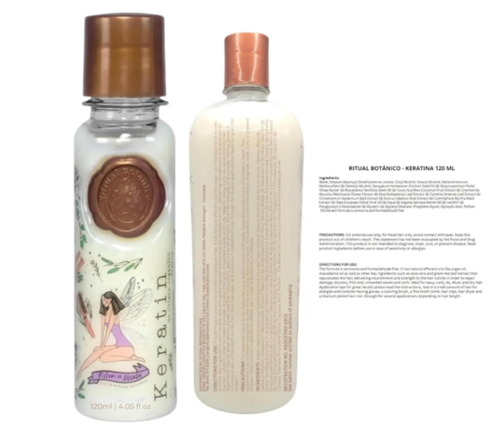 MAIKE AMOUR Keratina Ritual Botanico before-after demonstrates smooth, frizz-controlled hair.