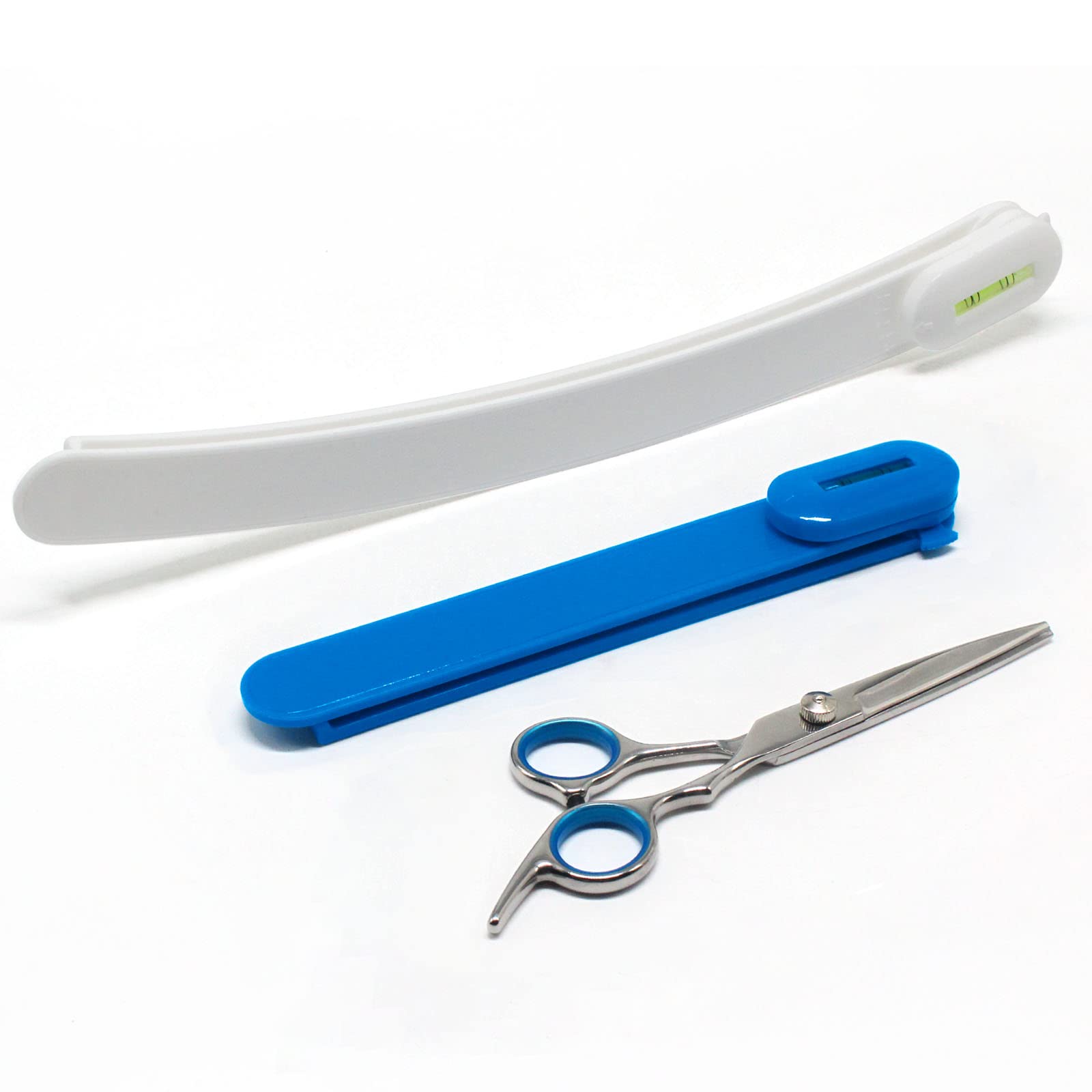 MAIPAY hair cutting scissors blue close-up for precise at-home styling.