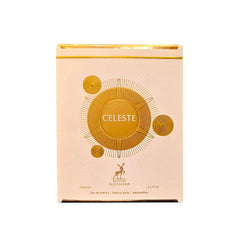 Maison Alhambra Celeste base notes vanilla amber for warmth.