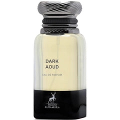 Maison Alhambra Dark Aoud top-notes cardamom-pepper evoke bold evening allure.