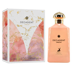 Maison Alhambra Decadent Dream bottle closeup reveals amber tones for warm depth